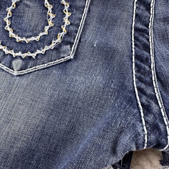 Big Star Jean shorts Cutoff Womens short-short Distressed Nina Denim Size 32 Y2K - Picture 13 of 15